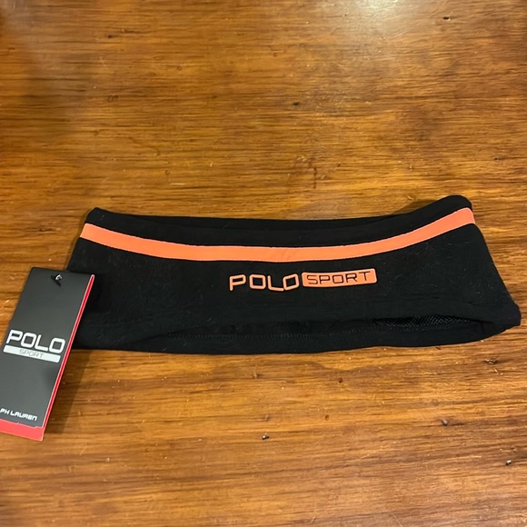 Polo Ralph Lauren winter Running Headband band black fleece Earband Men’s L/XL - Picture 1 of 15